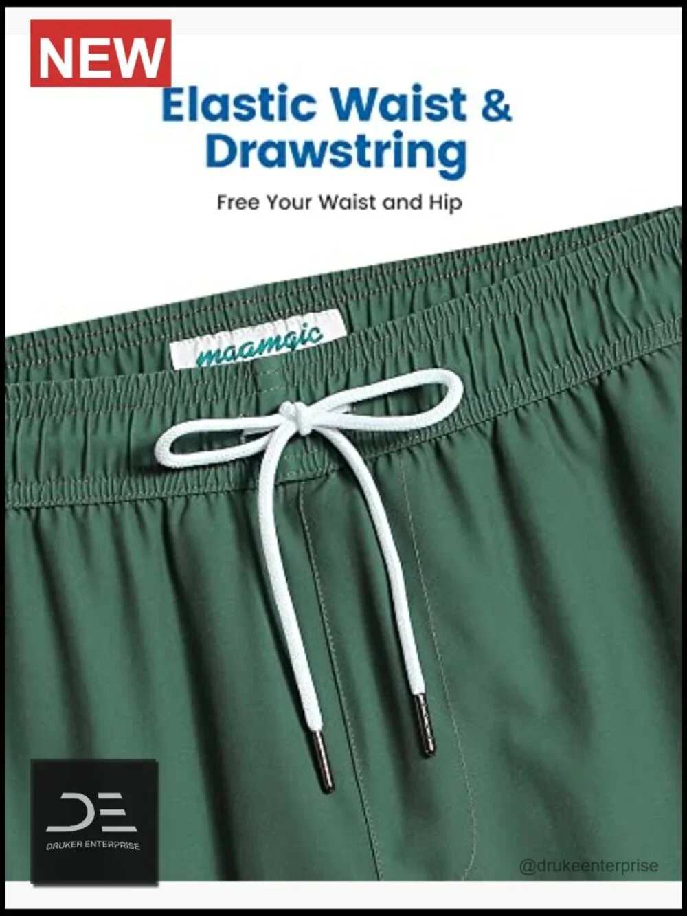 2 in 1 Swim Trunks with Compression Liner Board Shorts Quick-Dry UPF 30